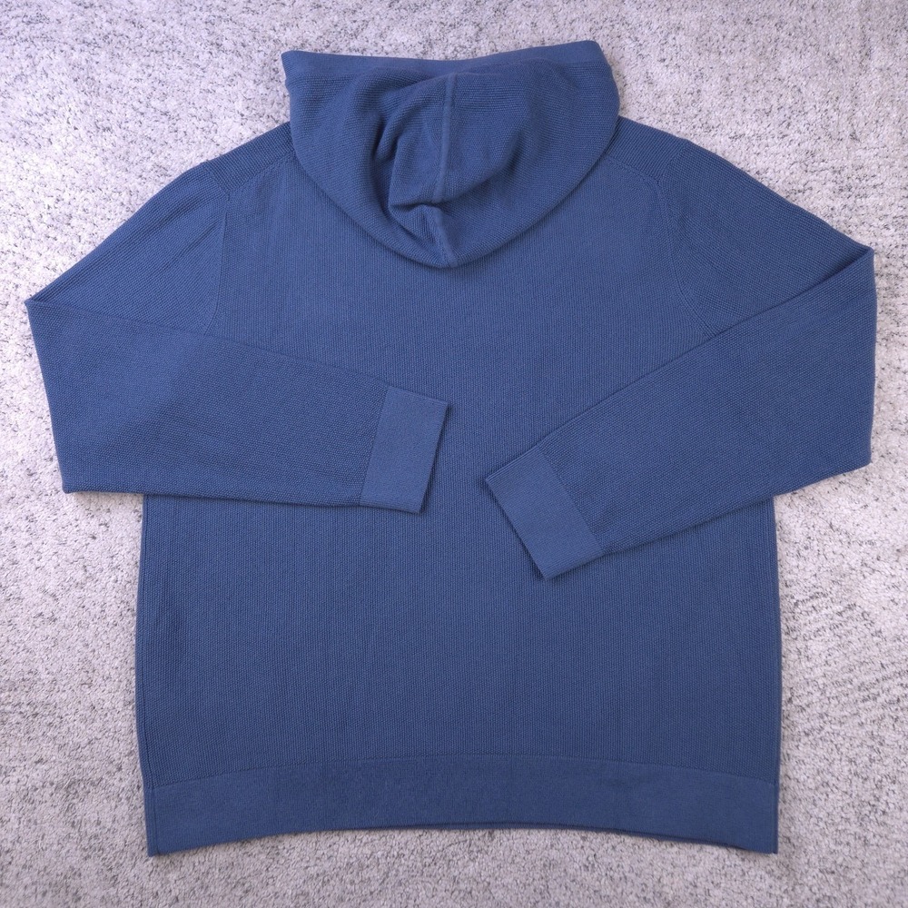 Tommy Bahama Hoodie Mens XL Pullover Pique Knit Sweatshirt Blue Pockets NWT $95 - Picture 2 of 9